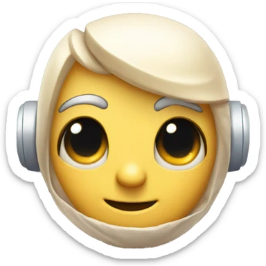 Cute and friendly chatbot character sticker