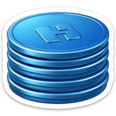 blue coins credit package sticker