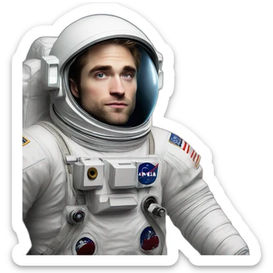 robert pattinson astronaut sticker
