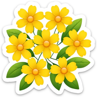 sarı çiçekl sticker