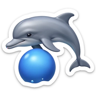Dolphin with ball sticker
