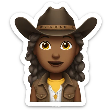 cow girl sticker