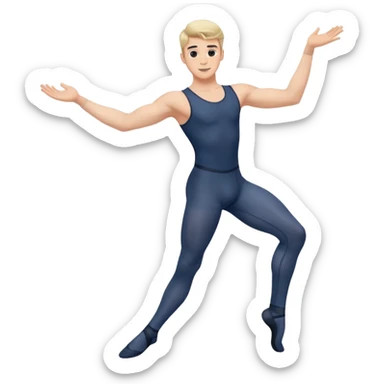 male dance choreographer with full tights  sticker