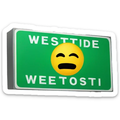 Westside sign pun sticker