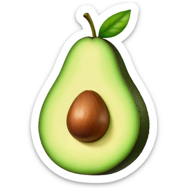 Avocado with lips sticker