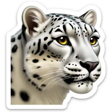 snow leopard  sticker