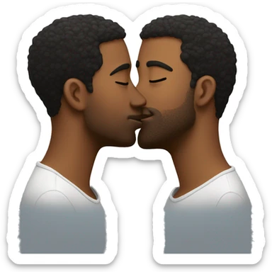 2 guys kissing sticker