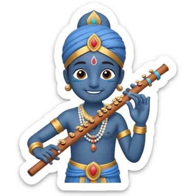 small emoji of god Krishna used for text sticker