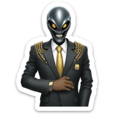 Millionaire xenomorph sticker