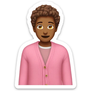 pink cardigan  sticker