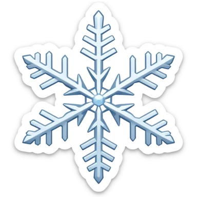 white snowflake white sticker