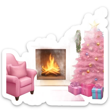 Pink Christmas. sticker