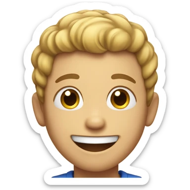 happy boy smiling indoors sticker