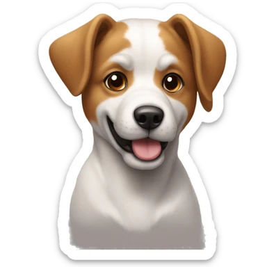 Un chien qui joue a la balle sticker