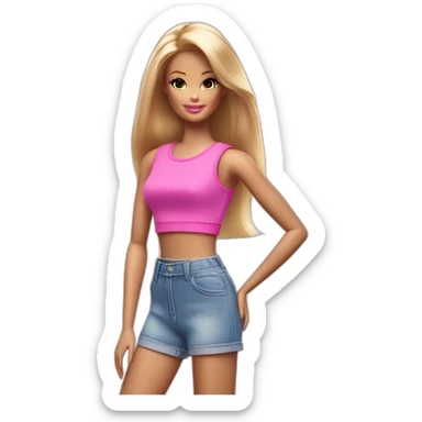 barbie musculosa sticker