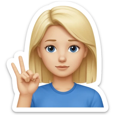 blond girl doing okay sign sassy sticker