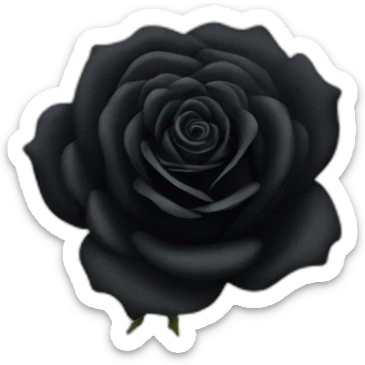 black rose text emoji sticker