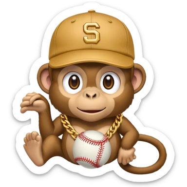 Hip hop monkey sticker