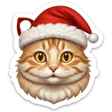 кіт в новорічнной шляпці sticker