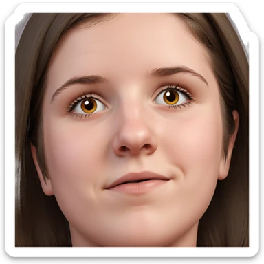 realistic portrait of girl sticker