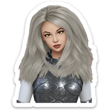 fierce beauty in armor sticker