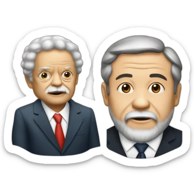 president Lula from Brazil versus squid animal sticker