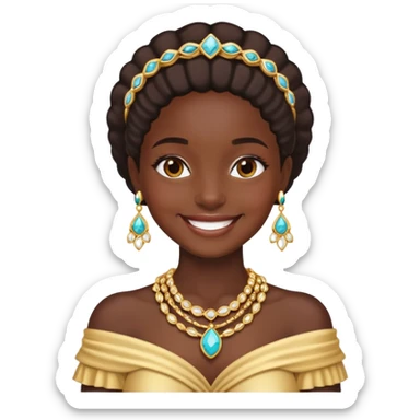 dark-skinned girl with jewelry sticker