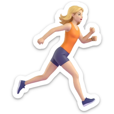 Michelle Monaghan running, female actress with honey blonde hair sticker