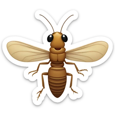 Termite with mouth open sticker