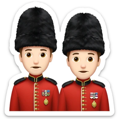 two male british guards sticker