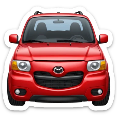 emoji of a mazda tribute 2001 red  sticker