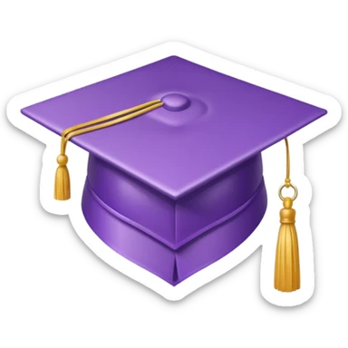 lilac graduation cap sticker