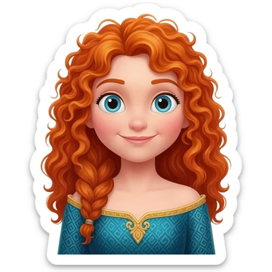 Disney princess merida dress sticker