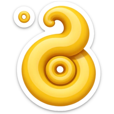 Thin Yellow Spiral swirl sticker