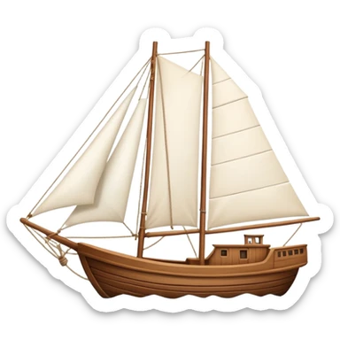 un barco navegando por el mundo sticker