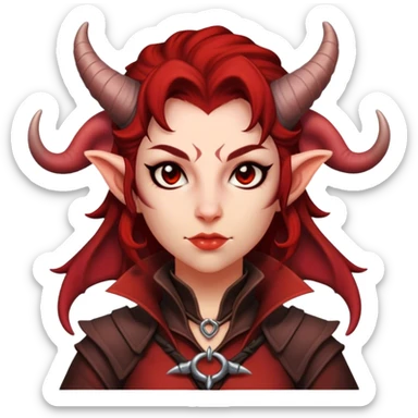 tiefling rogue female sticker