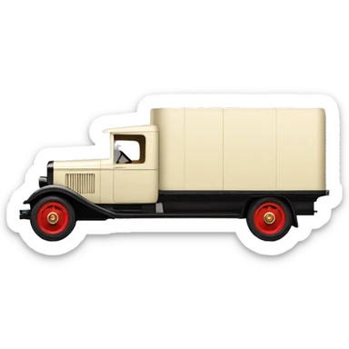 Art Deco Very long 1934 moving truck side view  sticker