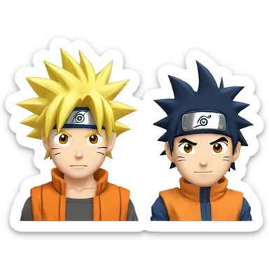 Goku and naruto sticker