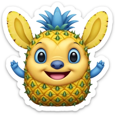Pineapple Disney stitch sticker