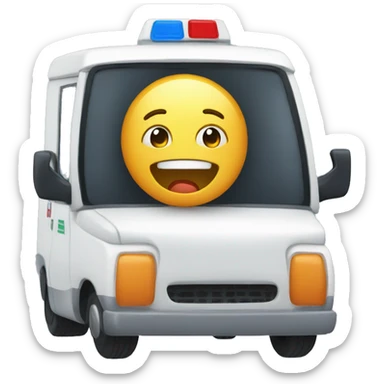 ambulance pleasure emotion sticker