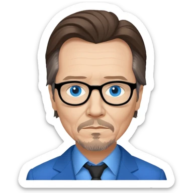 Gary Oldman with blue eyes sticker