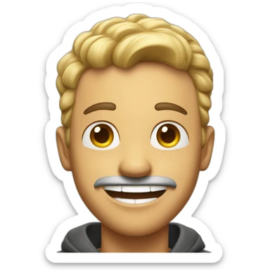 excited and successful man sticker