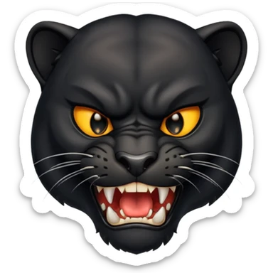 angry panther animal sticker
