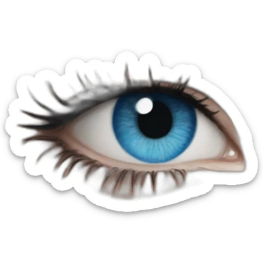 egirl-blue-eyes-face-tattoo sticker