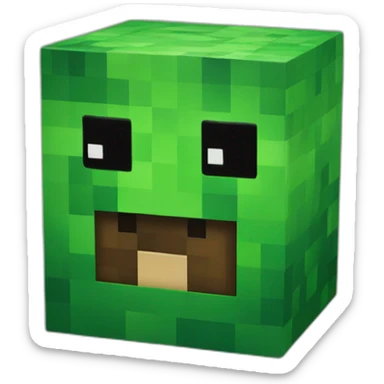 A TOK emoji of a minecraft creeper sticker