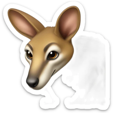 A kangourou with metal detecter  sticker