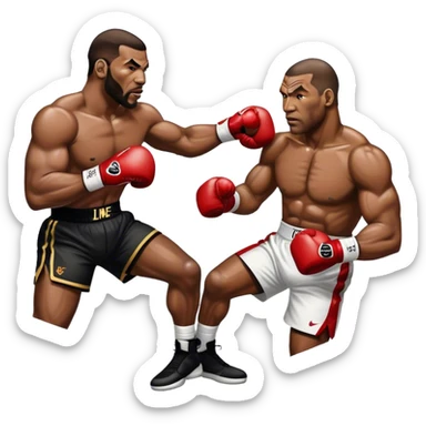 Mike Tyson punching LeBron James sticker