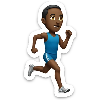 marathon runner sticker