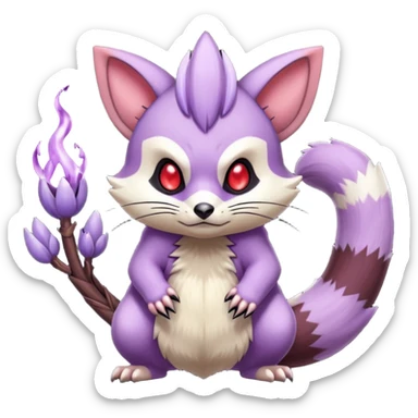 Badass Wisteria Demonic Furret-Machine-Pokémon sticker