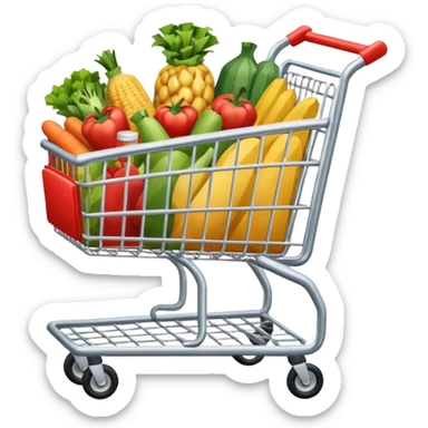 emoji for groceries like cart sticker